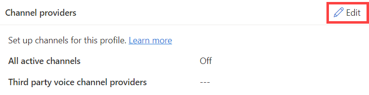 Edit Channel providers Edit Channel providers