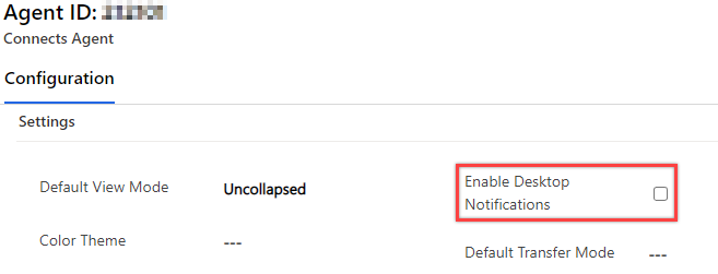 Enable or disable desktop notifications