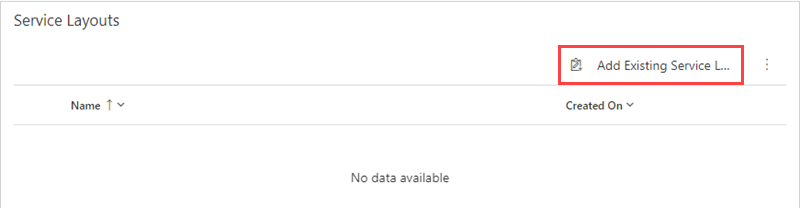 Assign Service Layout Assign Service Layout