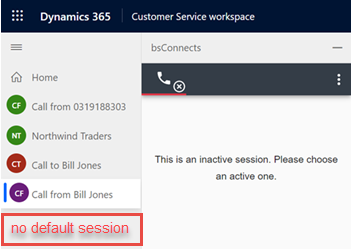 No default session No default session