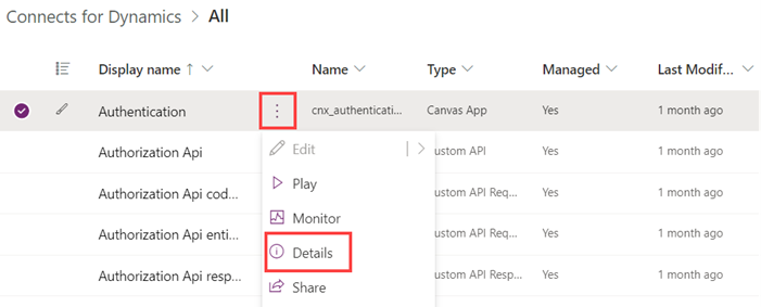 Open details of authentication app Open details of authentication app