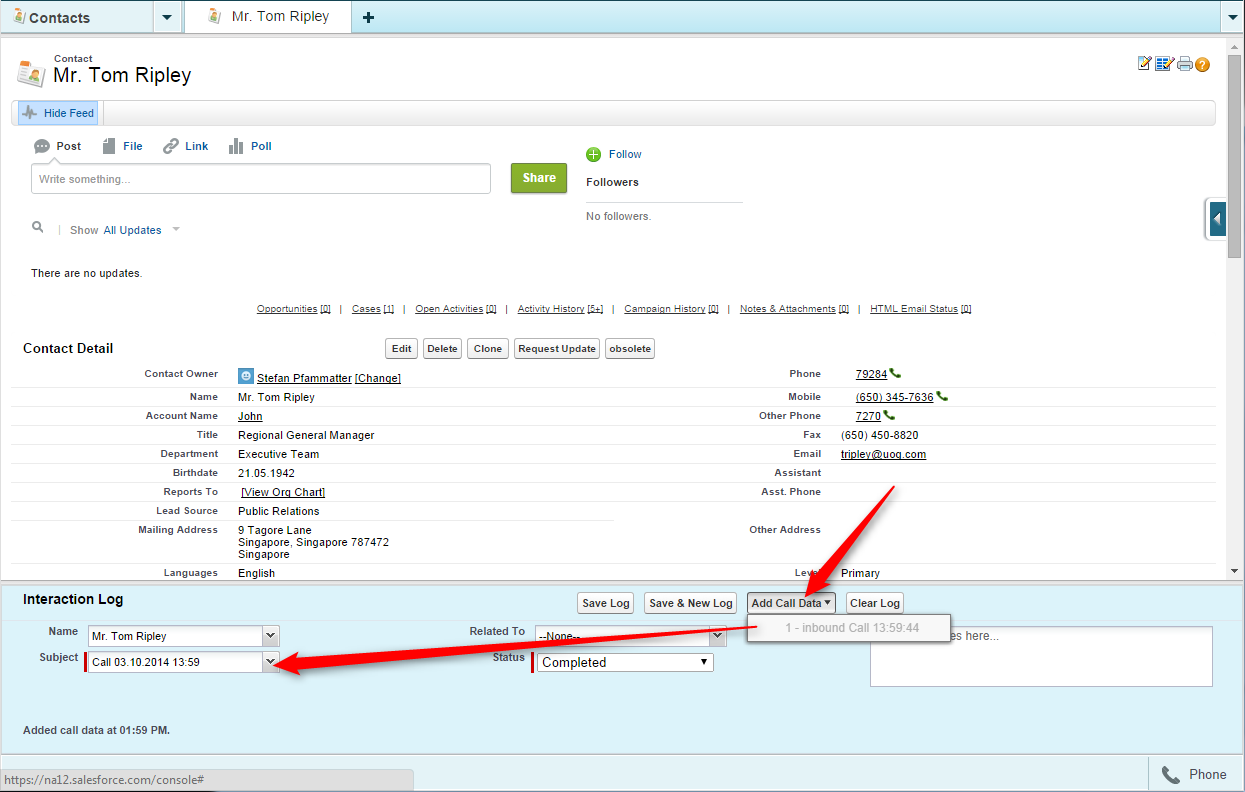 Using Salesforce Interaction Log