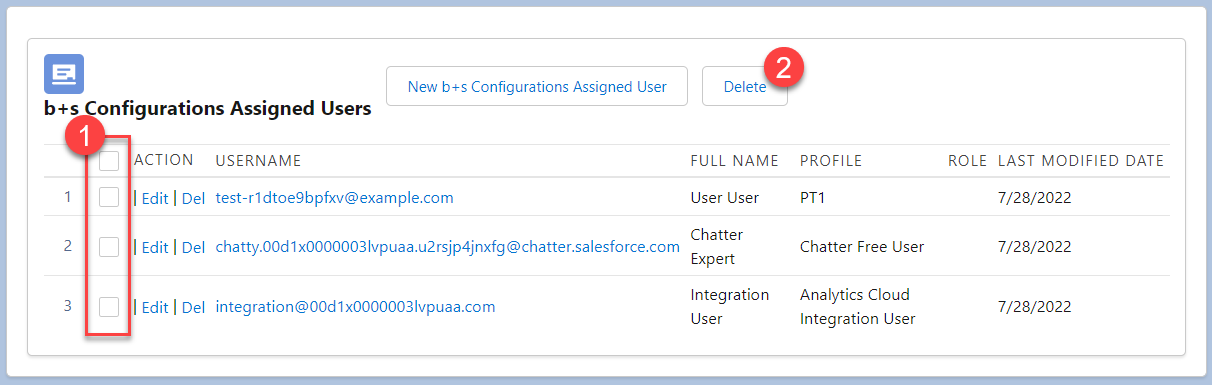 Bulk Remove b+s Configuration assignments