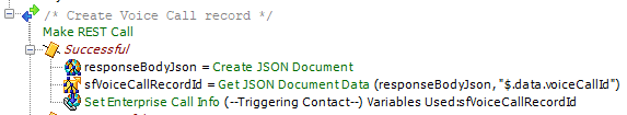 Script steps to voice call record Script steps to create voice call record