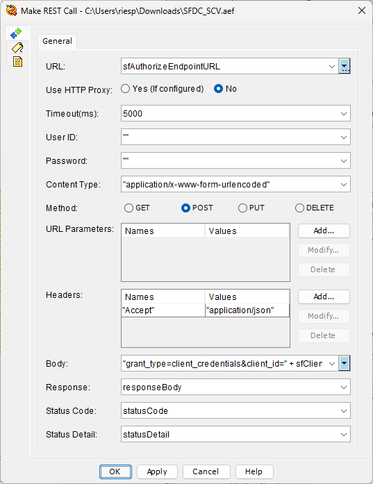 REST node to get access token REST node to get access token