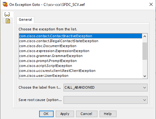 Catch exception for abandoned calls Catch exception for abandoned calls