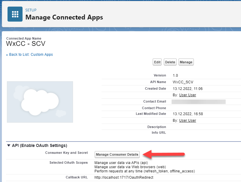 Manage Consumer Details Manage Consumer Details