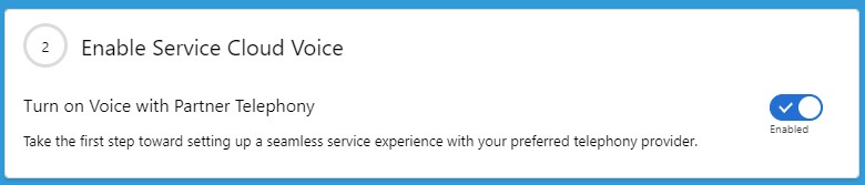 Enable Service Cloud Voice Enable Service Cloud Voice