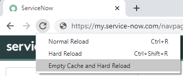 Empty cache and hard reload Empty cache and hard reload