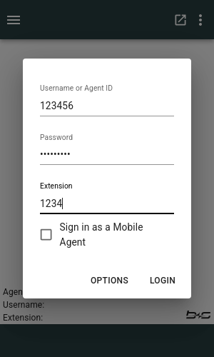 Login mask Login mask