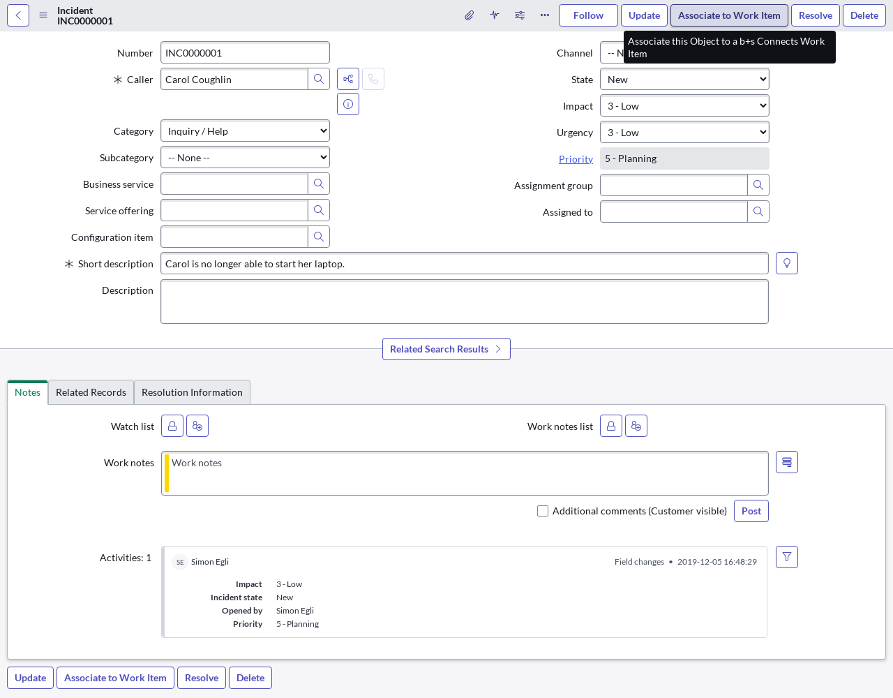 Manual associate to Work Item Manual associate to Work Item