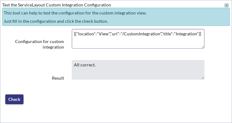 Custom Integration Tester Custom Integration Tester