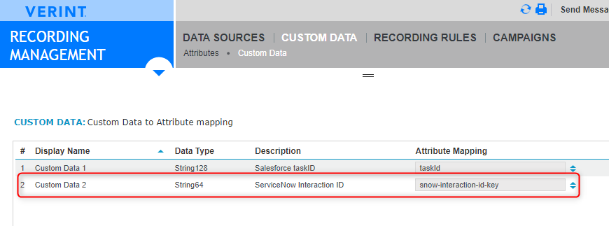 Verint Custom Data Verint Custom Data