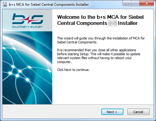 Central Components Install Welcome