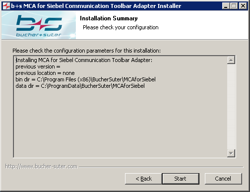 Communication Toolbar Adapter Install Summary