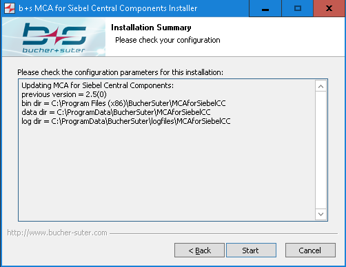 Central Components Install Summary Central Components Install Summary