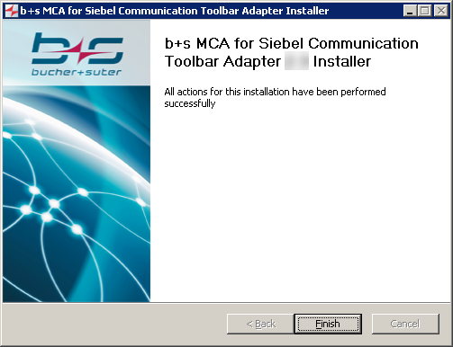 Communication Toolbar Adapter Upgrade Complete