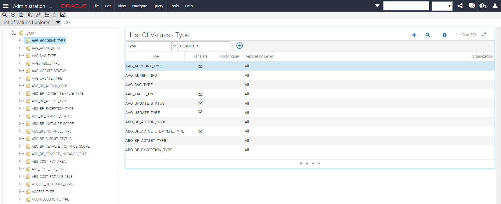 List Of Values Search List Of Values Search