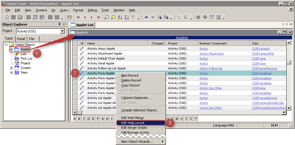 Siebel Tools Edit Web Layouts Siebel Tools Edit Web Layouts