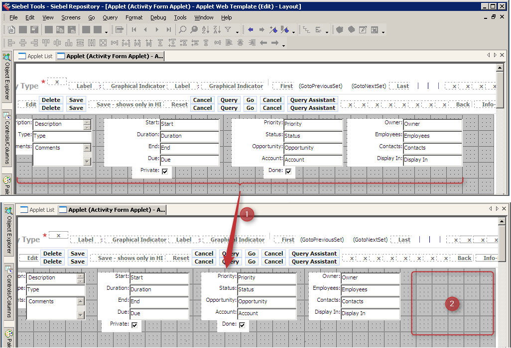 Siebel Tools Web Layouts - Space Siebel Tools Web Layouts - Space
