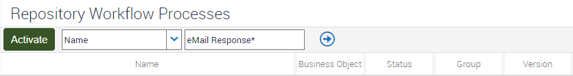 Siebel Web Configuration Set Name Filter eMail Response